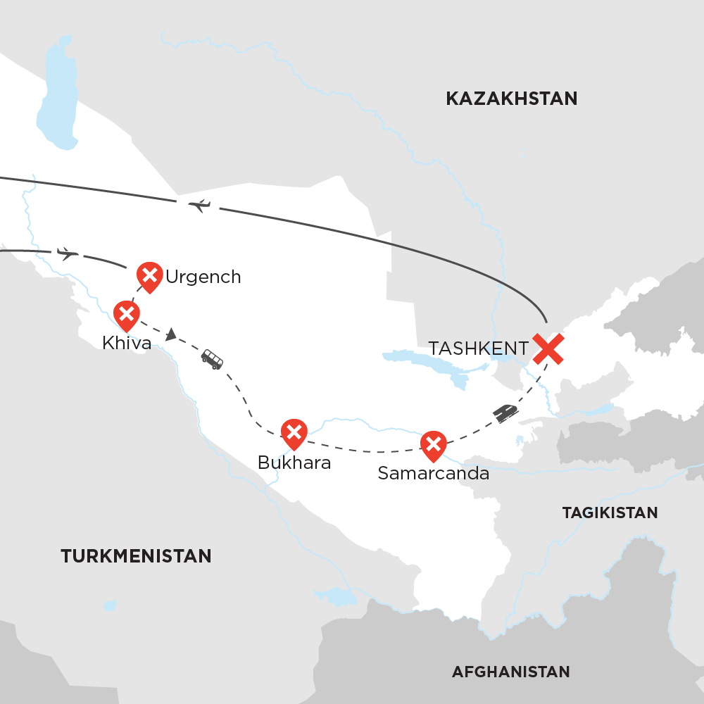 Uzbekistan Classico 2024 Tour E Viaggi In Uzbekistan 2024 Gruppi In   Mappa Uzbekistan Classico 